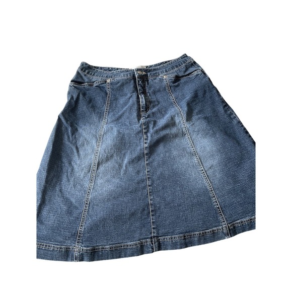 Jackets & Blazers - Cervelle Women's 100% Cotton Blue Denim Jean Skirt Size 12